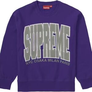 Supreme Cities Arc Crewneck sweatshirt purple Large